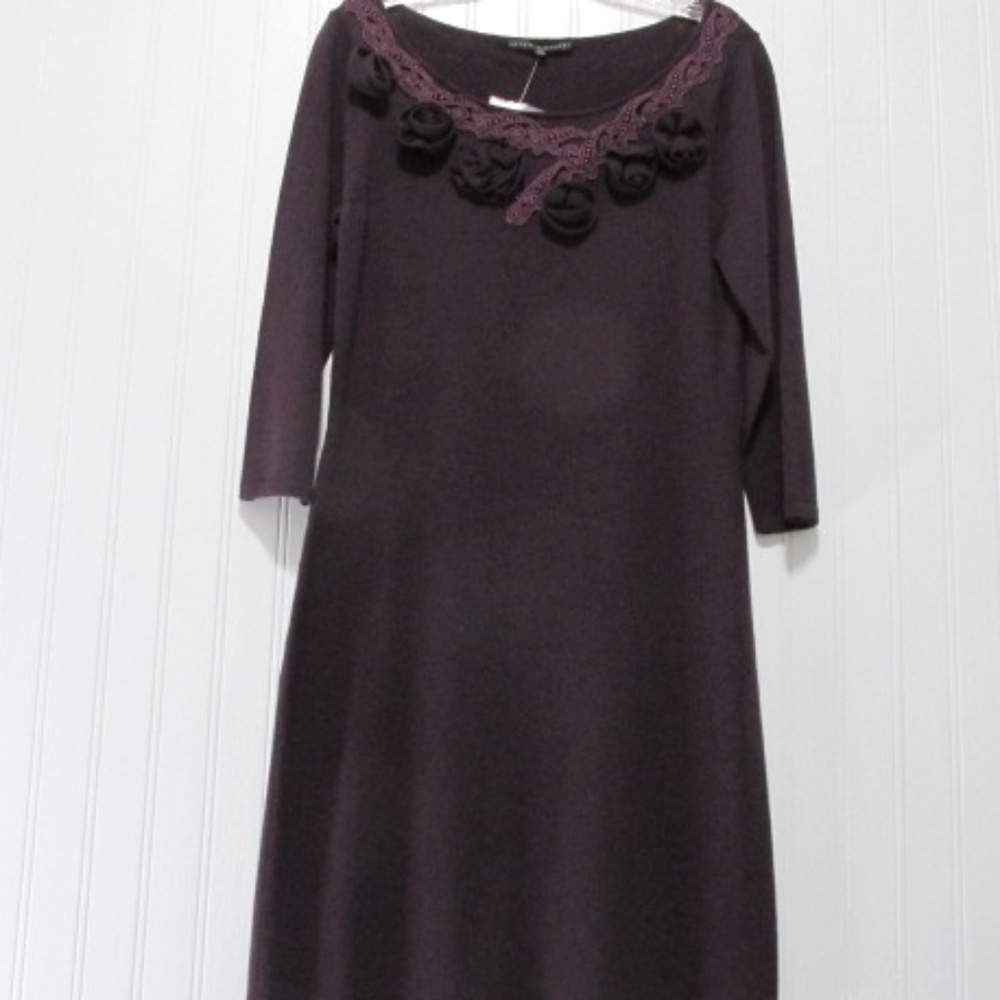 NWT Antonio Melani Purple Knit Shift Dress NWT, Size M